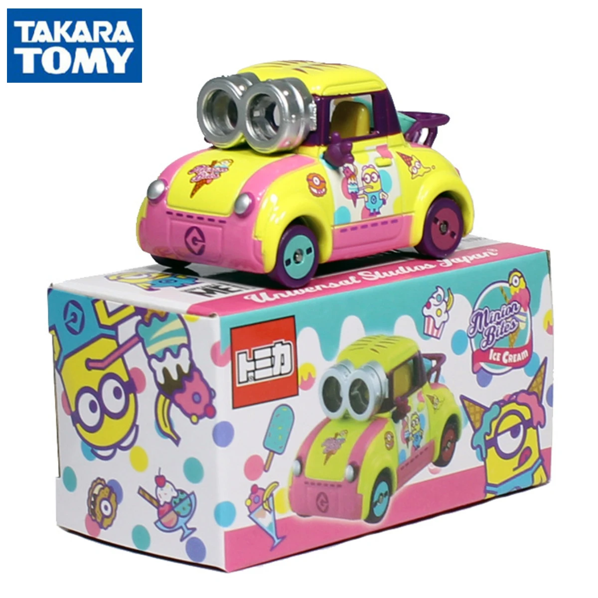 A Takara Tomy Tomica Escala Modelo de Carro Minion Kevin Bob Dave Carl Jerry Tim Phil Natal de Crianças de Decoração de Quarto de Presente Brinquedos para Meninos Meninas