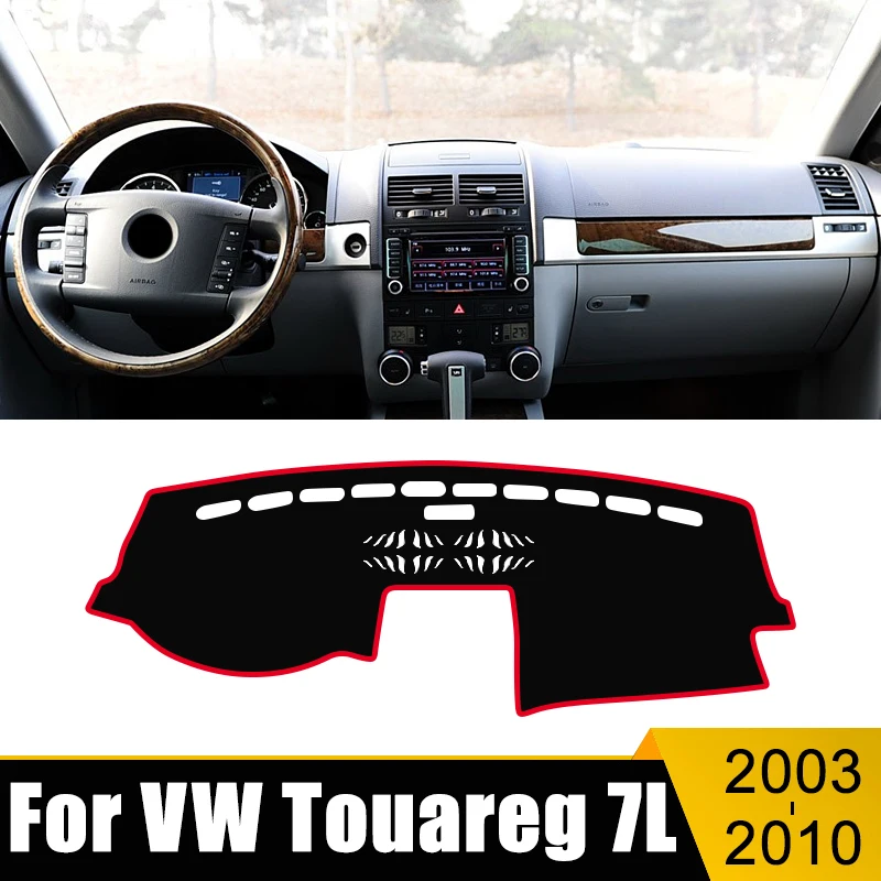 Acessórios do carro da Volkswagen VW Touareg 7L 2003 2004 2005 2006 2007 2008 2009 2010 Tampa do Painel de controle Evite a Luz Anti-UV Tapetes