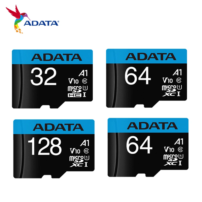ADATA Micro Cartões SD de 256 GB 128GB 64GB 32GB Flash Cartão Classe 10 Cartão TF de Até 100MB/s U1 UHS-I V10 TF Microsd para o Celular do PC