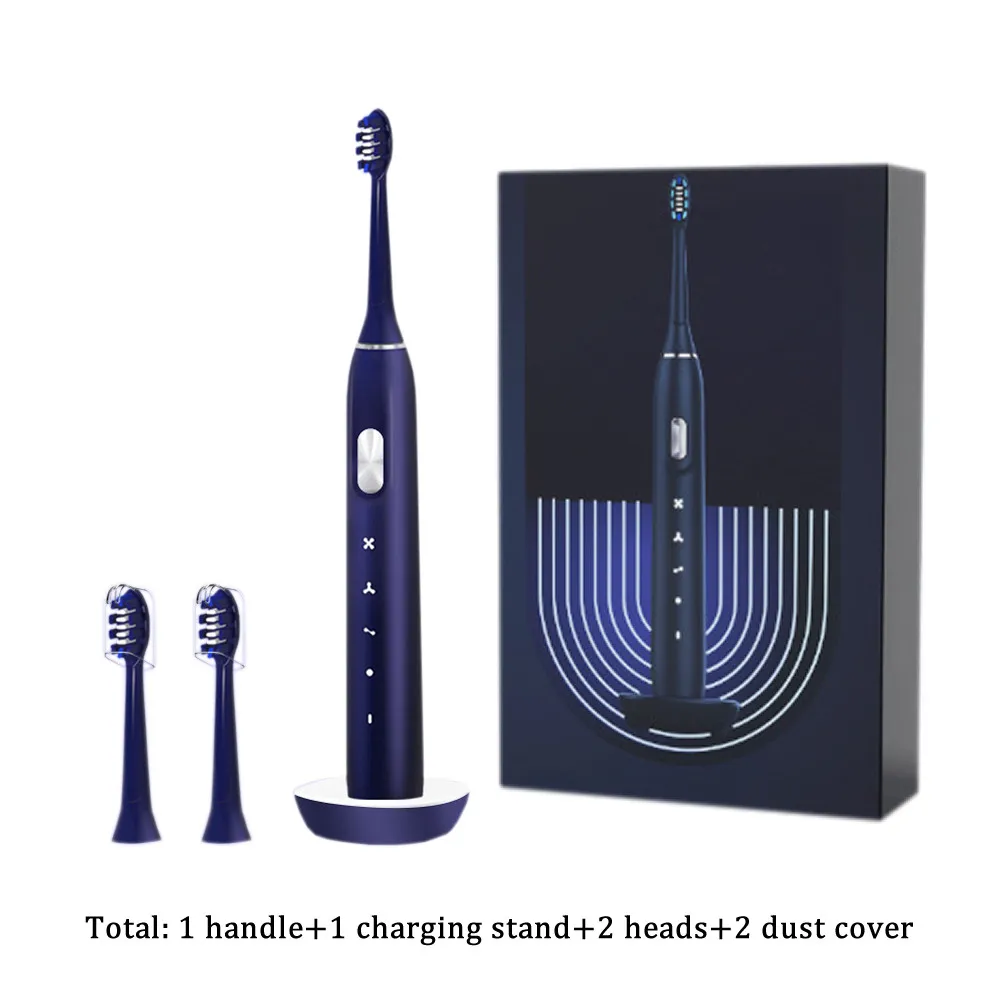 Adultos Escova de dentes Elétrica Poderosa Sonic Escova de dentes Recarregável ultra-Sônica USB IPX7 Impermeável Caixa de Viagem Titular Escova de Dentes