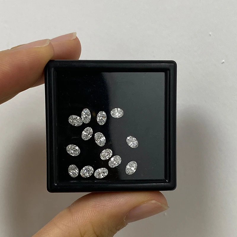 AEAW Laboratório Crescido Diamante de Pedra Solta Brilhante Oval Corte EF VVS 2.98 mm~3.50 mm