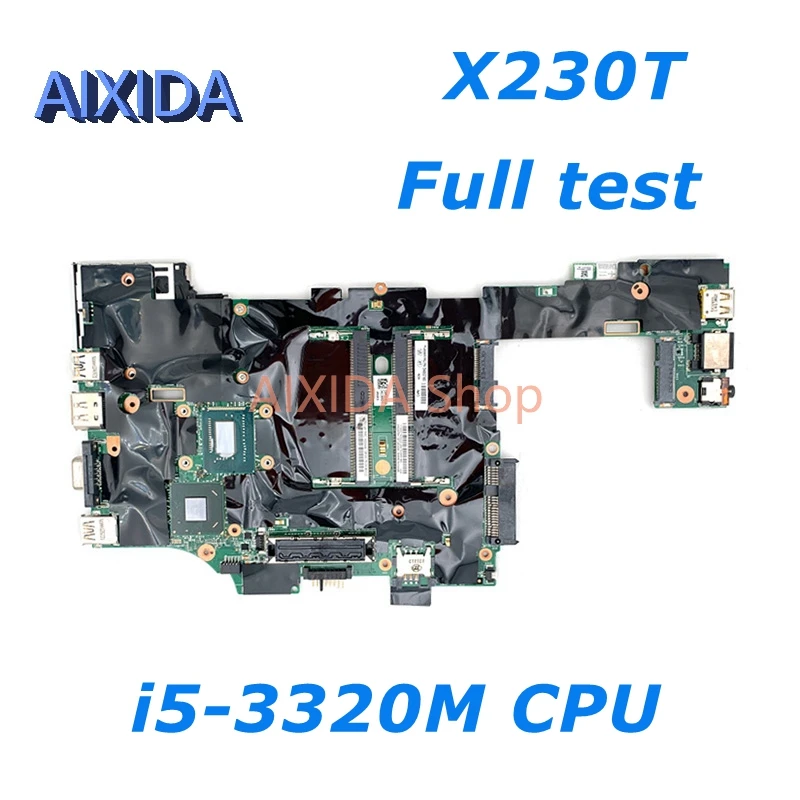 AIXIDA FRU 04W6716 04X3740 04W6802 04Y2036 placa-mãe Para Lenovo ThinkPad X230T Laptop Tablet placa-Mãe i5-3320M CPU