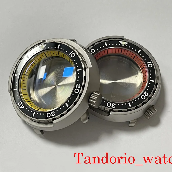 Ajuste NH35A SKX007 SBBN031 47mm de Titânio de Alta Qualidade da caixa de Relógio Vidro de Safira 200M Relógio à prova d'água de Peças