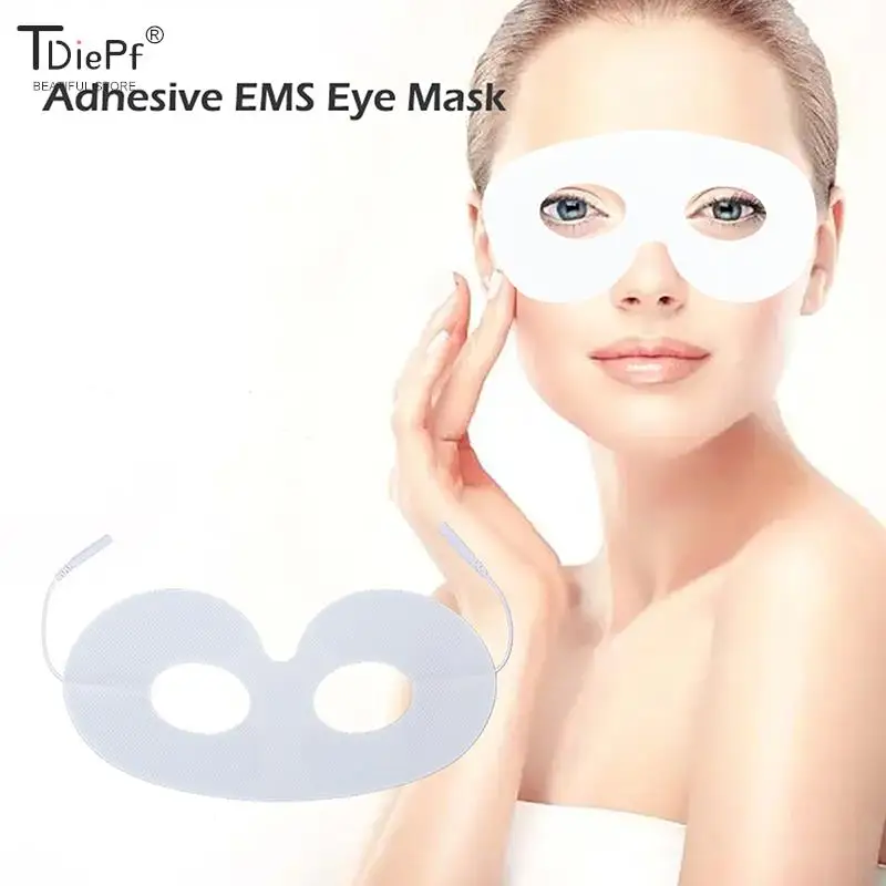 Almofada do eléctrodo Não Tecido Adesivo Auto-EMS Máscara de Olho Cobrir Dezenas Almofada do Eléctrodo Para o Pulso Eletrônico Terapia Massagem Com Furo de tomada