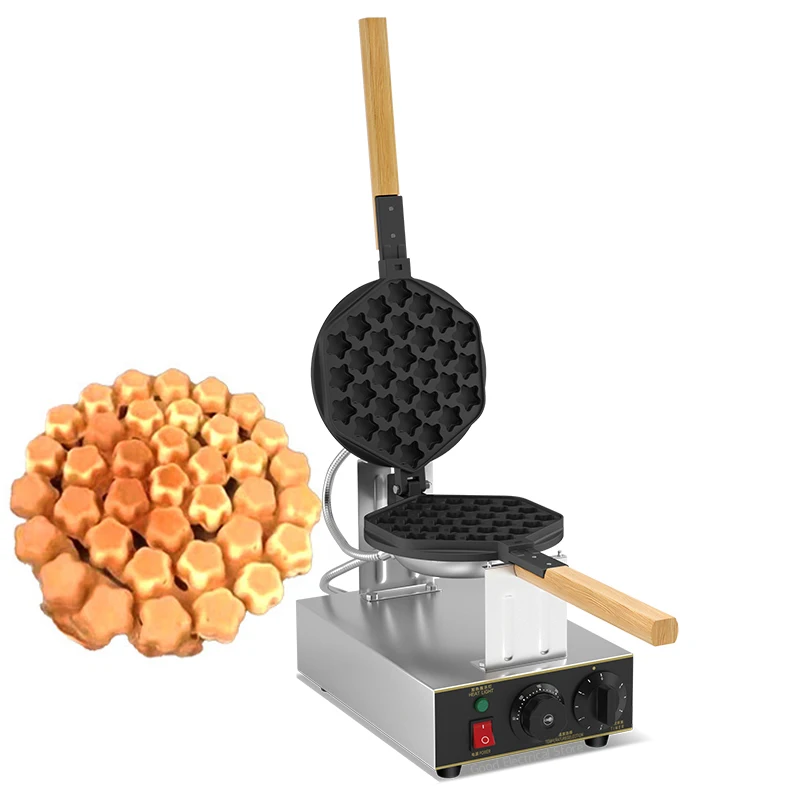 Ameixa Waffle Maker Máquina 220V Casa Comercial de Ameixa Forma de Waffle de Ferro de Pastelaria, Panificação a Máquina