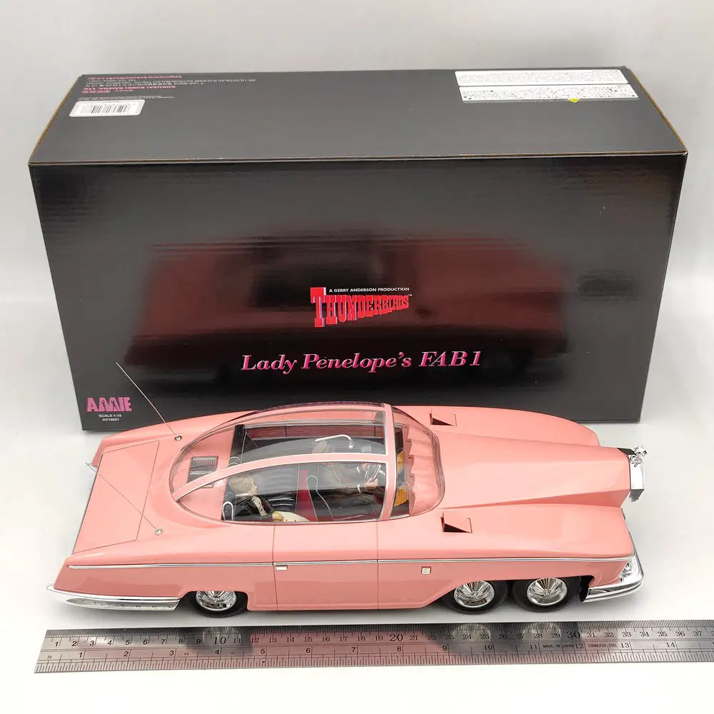 AMIE 1:18 para a Senhora da Penelope Thunderbirds FAB1 FAB 1 Resina Brinquedos Modelos de carros High-End Coleta Presentes