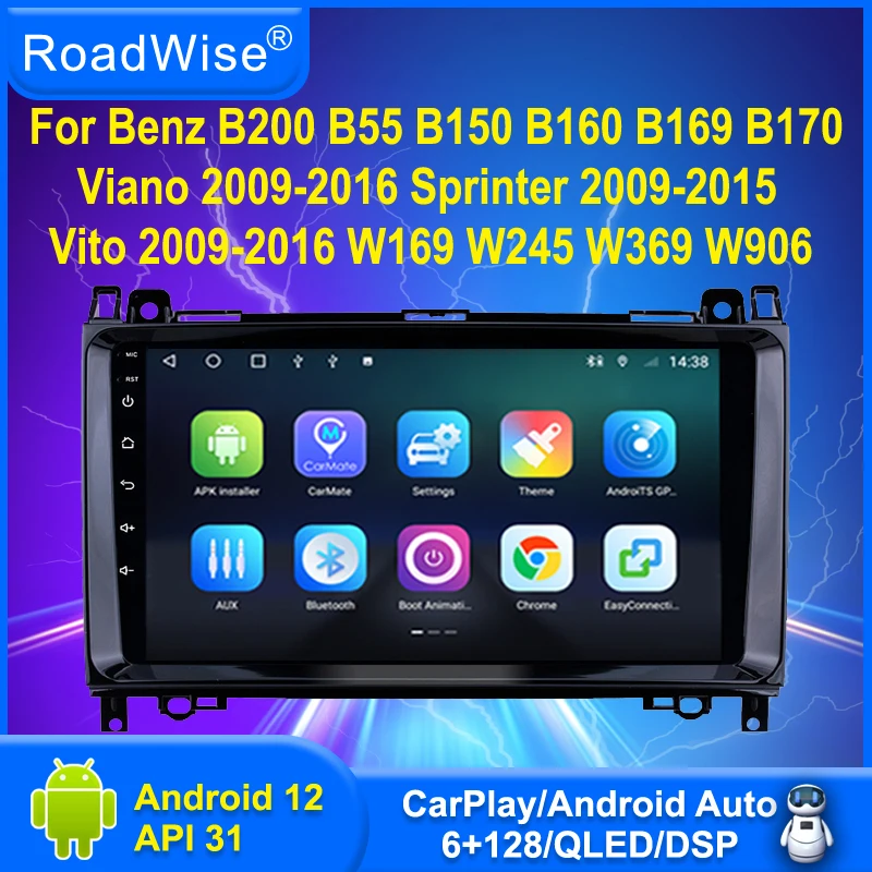 Android auto-Rádio Multimédia Para a Mercedes Benz B200 Sprinter W906 W639 Classe W169 W245 2004 - 2012 4G Wifi GPS DVD BT Autoradio