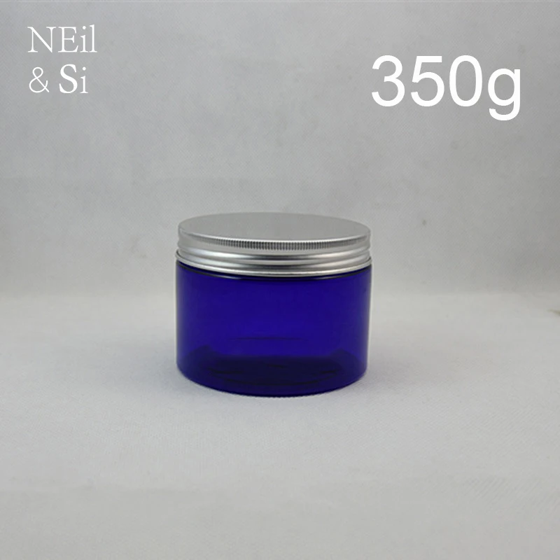 Azul 350g de Creme de Plástico Frasco de Cosméticos Loção para o Corpo da Garrafa Reutilizável Limpar a Máscara Facial de Recipientes de Armazenamento Frete Grátis