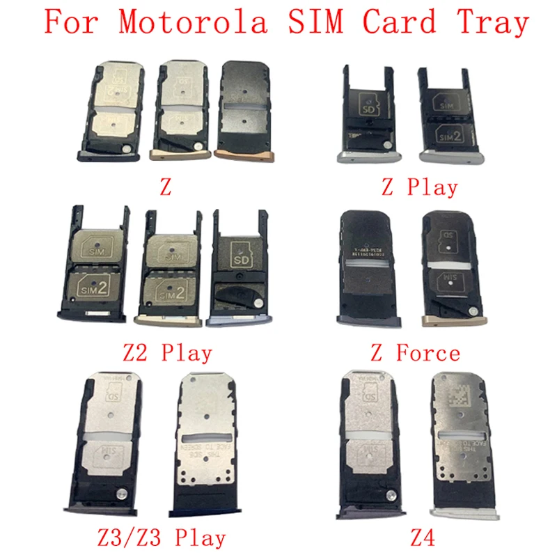 Bandeja do Cartão SIM Slot para Cartão SIM Titular Para o Motorola Moto Z Z Jogar Z2 Z Force Z3 Z4 Memória MicroSD Cartão de Peças de Reparo