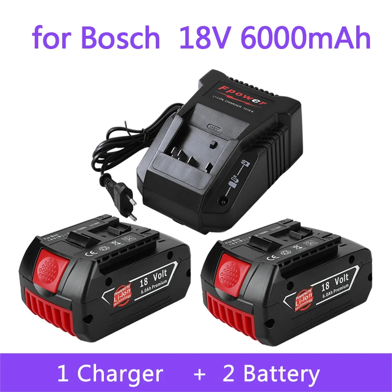 Bateria 18V 4,5 ah para Furadeira Elétrica de 18V Li-ion Recarregável bat609, bat609g, bat618, bat618g, bat614 1 Carregador