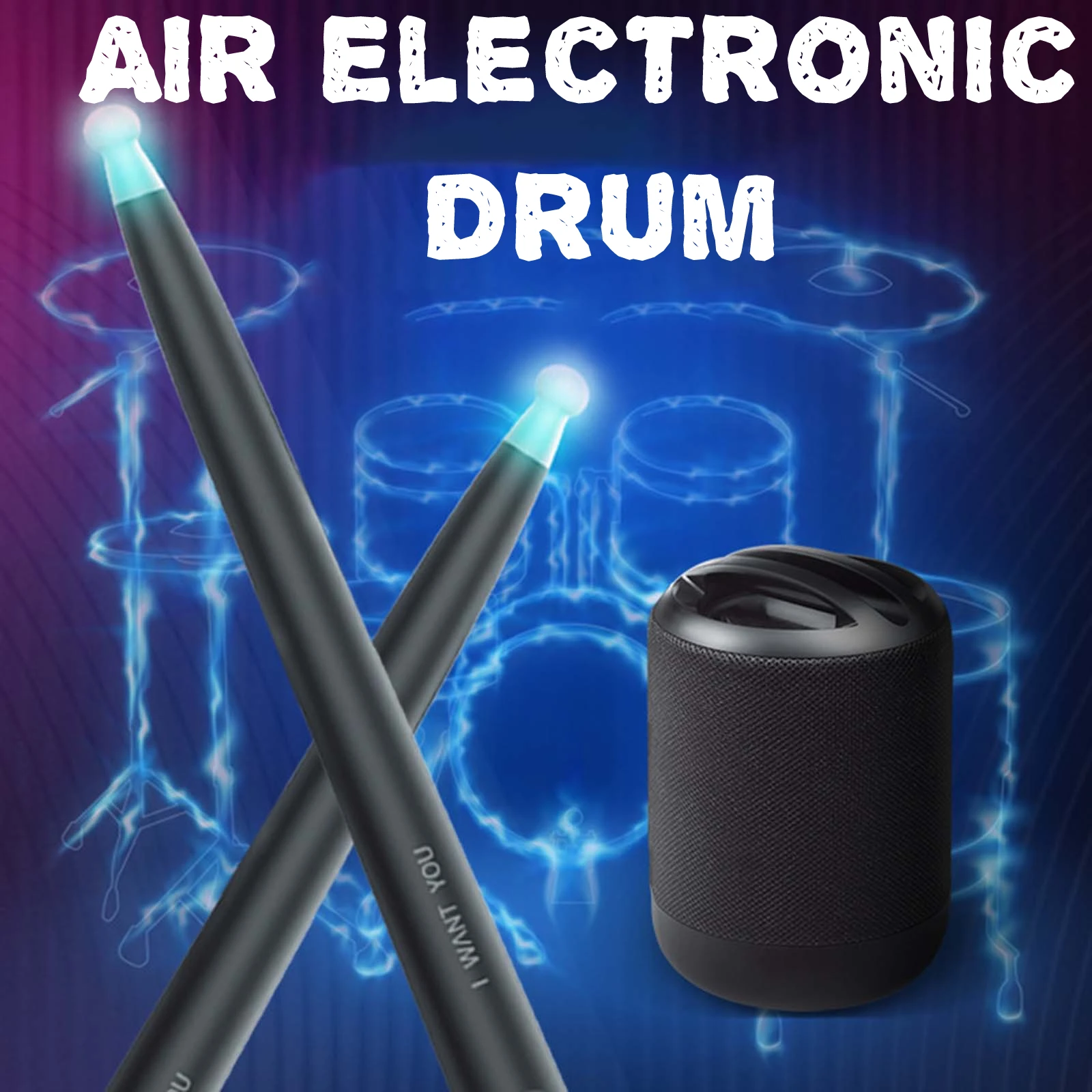 Bateria Eletronica Instrumento Musical Tambor Somatossensorial Ar Eletrônico Virtua Musicais bateria para Iniciantes, Crianças, Adultos