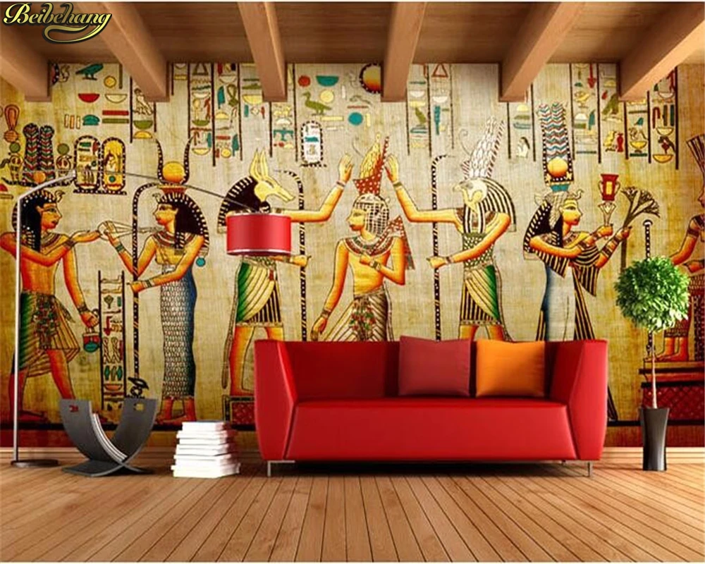 beibehang papel de parede 3d foto de papel de parede de Bar, KTV personalit retro Europeia Pessoas Faraó do Egito Pirâmides 3D papel de parede mural