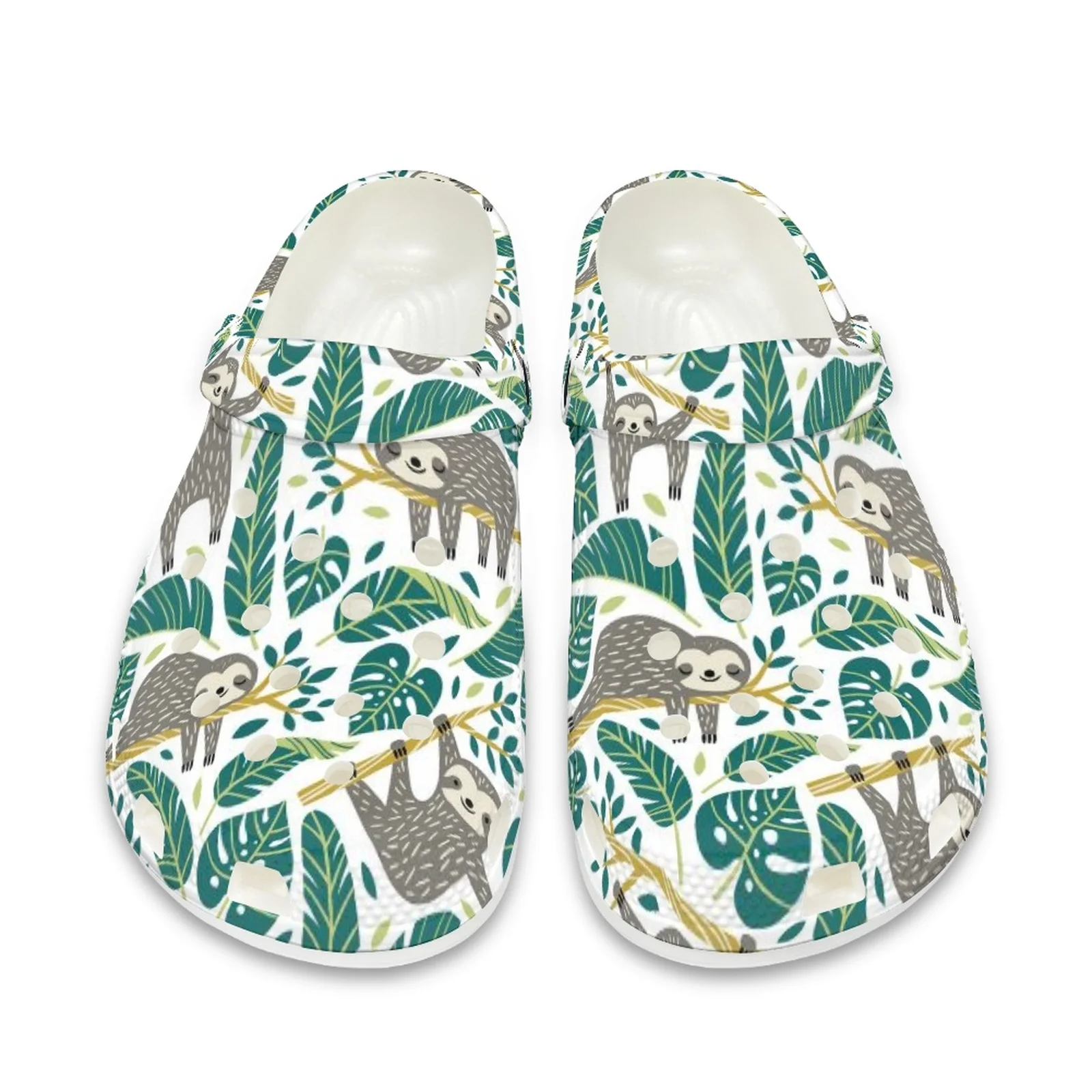 Beliodome Bonito Engraçado Preguiça de Design Tamancos Jardim Sapatos para Mulheres de Verão Respirável, Chinelos de quarto antiderrapante Exterior Sandálias de Praia Mujer