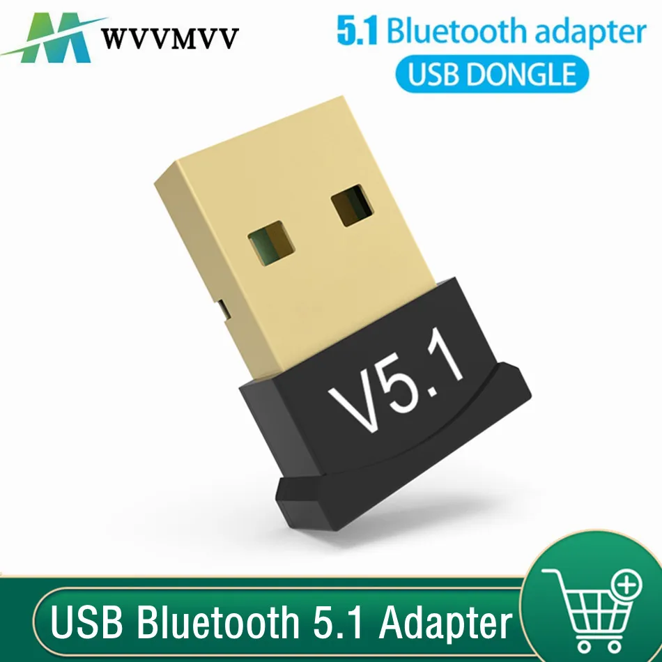 Bluetooth USB 5.1 Adaptador Receptor-Transmissor Bluetooth V5.1 de Áudio Bluetooth Dongle sem Fio Adaptador USB Para PC Computador Portátil
