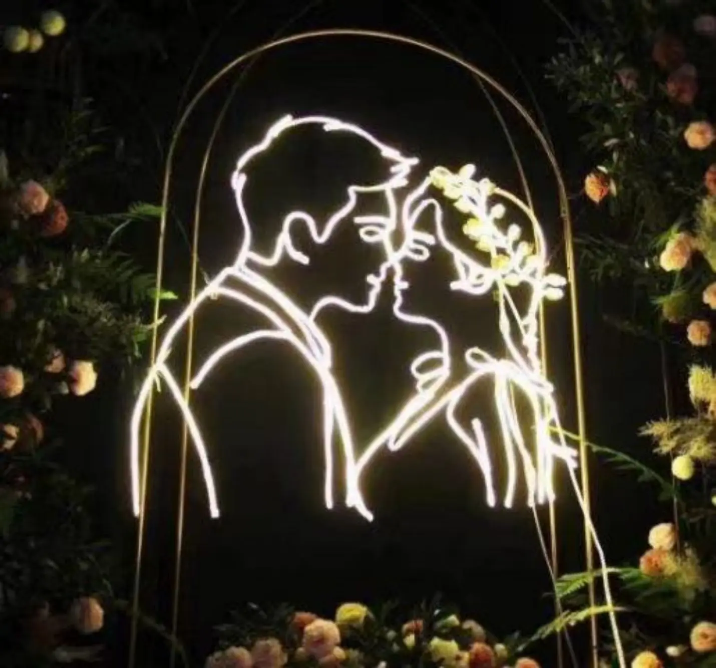 Casamento personalizado de néon do diodo emissor de luz da proposta festa de casamento personalizado personalizado nome de aniversário confissão casal Avatar