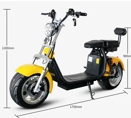 COC clássico quente de venda de 2 rodas scooter elétrica citycoco 1000w - 2000w preço barato de moto