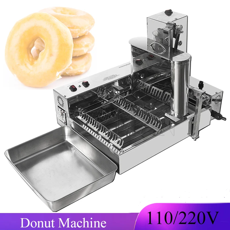 Comercial Elétrico De 4 Linhas Mini Donut Máquina Automática De Donut Maker Máquina Fritadeira, Máquina De