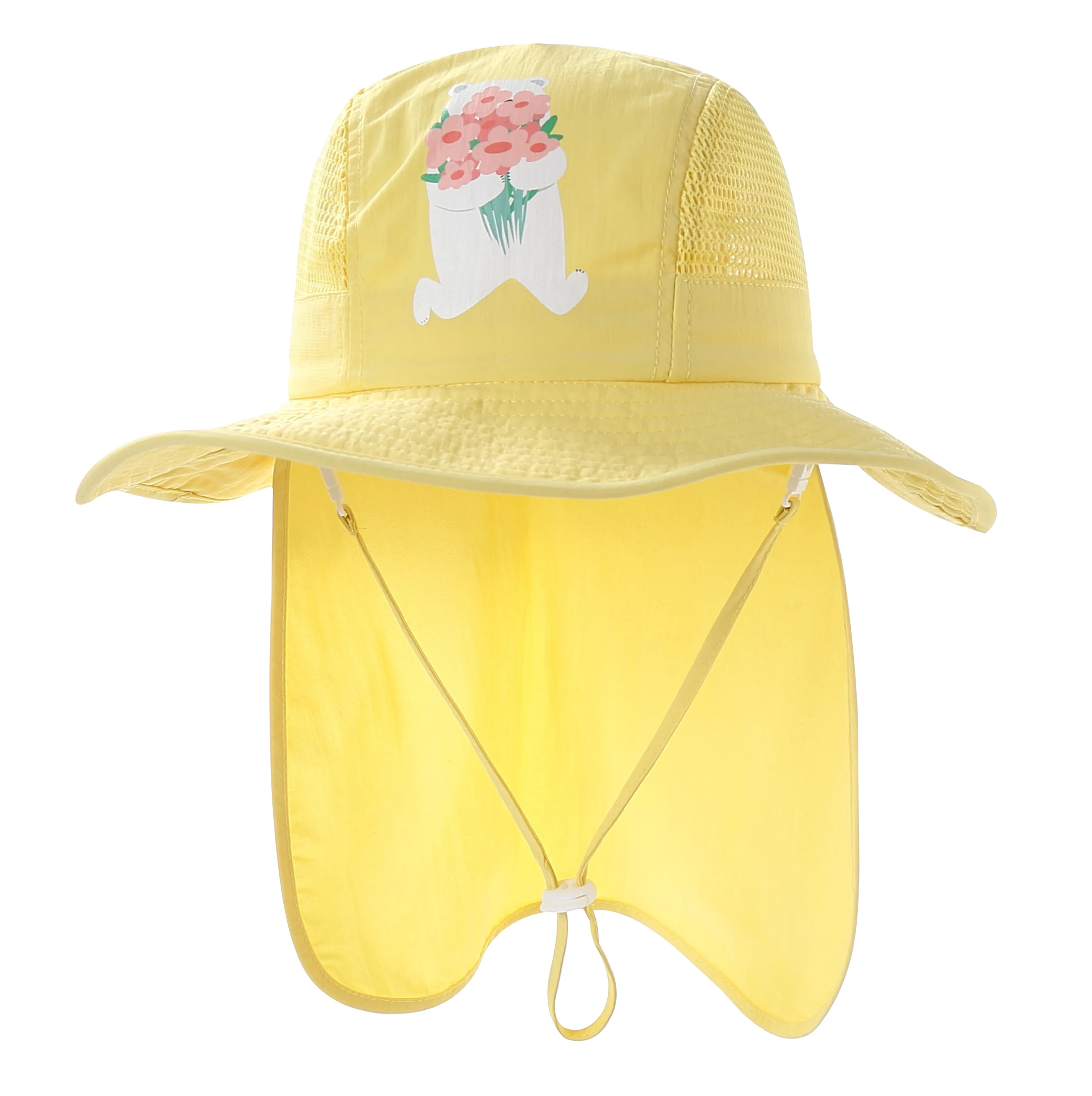 Connectyle Criança Bebê Crianças Bonito Balde de Verão, Chapéus de Sol de Proteção solar UPF50+ Aba Larga secagem Rápida Destacável Aba do Chapéu
