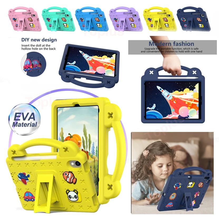 Crianças Eva Case Para Samsung Galaxy Tab A7 Lite T500 T510 T220 S6 Lite 10.4 SM-T500 P610 A8 de 10,5 SM-X200 Tablet à prova de Choque Tampa