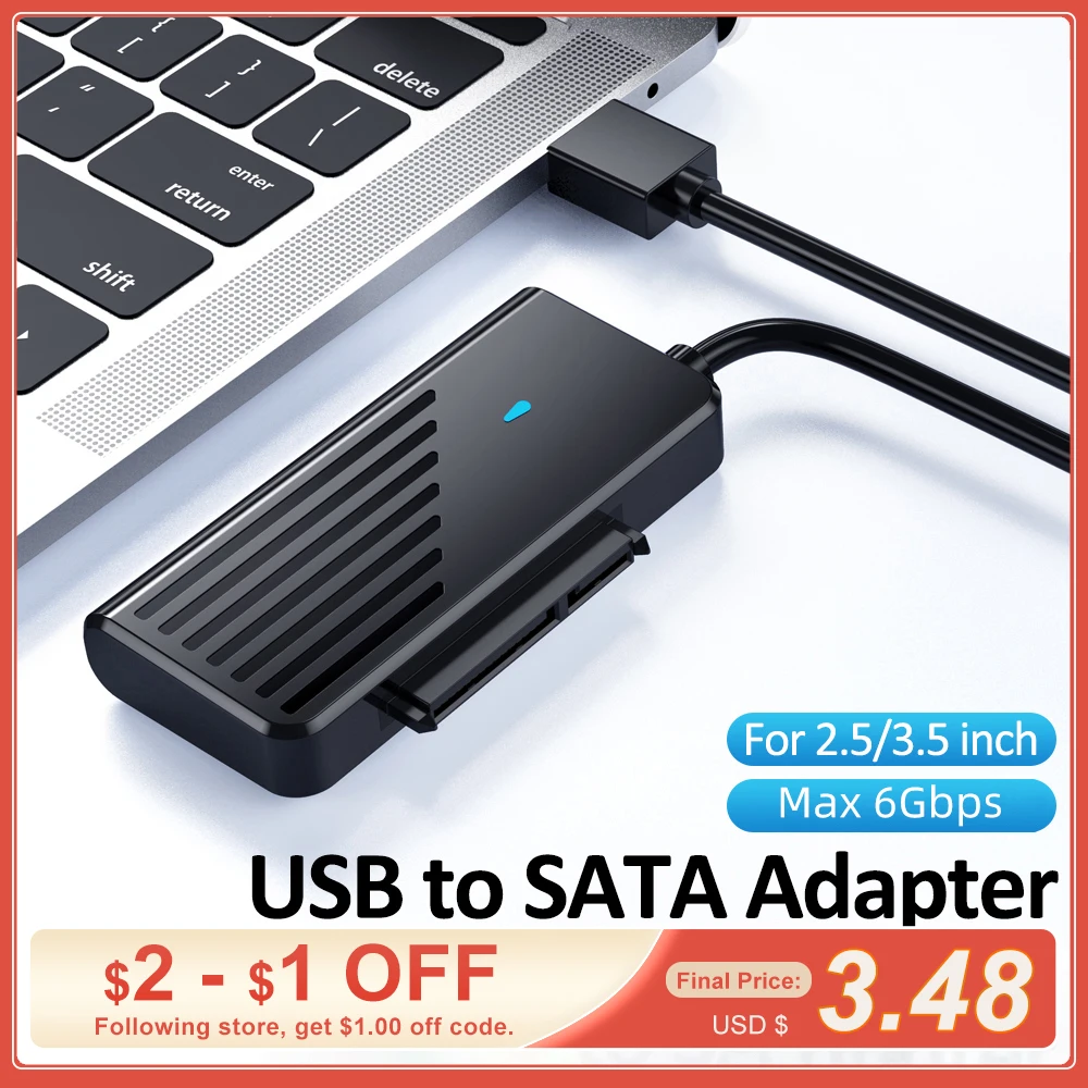 Cybmoon SATA 6Gbps para Adaptador USB 3.0 UASP USB Adaptador SATA De 2,5/3,5 Polegadas SATA HDD disco Rígido SSD de Transferência de Dados de Acessórios para PC