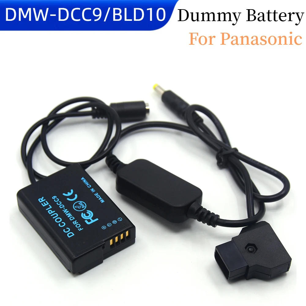 D-toque no Cabo do Adaptador+BLD10 Fictício Bateria DCC9 Acoplador DC para Lumix DMC-GX1 DMC GF2 G3 G3K G3R G3T G3W G3E Câmara