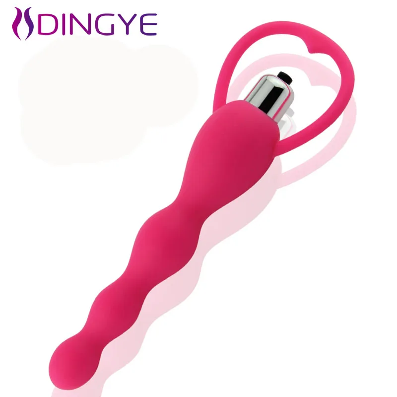 Dingye DINGYE cor-de-Rosa Brinquedos Sexuais Vibração Butt Plugs de Plug Vibradores Para Homens