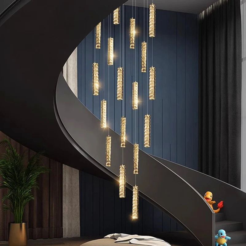 Diodo emissor de Arte Lustre luminária Luz de Decoração de Quarto Nórdicos Casa de Jantar Interior de Cristal Pendurado para Viver Loft brilho moderne luxe