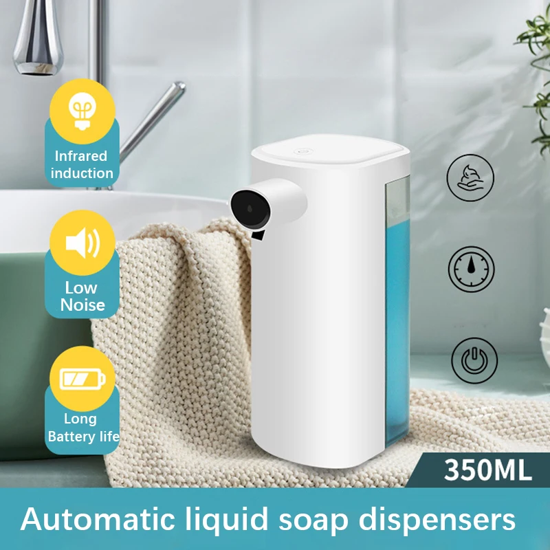 Dispensador de Sabão líquido Automática da temperatura ABS Inteligente Touchless Sensor de Indução, máquina de lavar a Mão para a Cozinha casa de Banho Equipamento E22