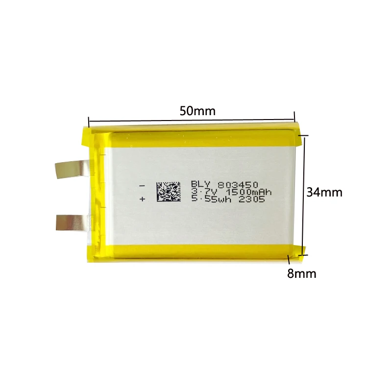 Do Li-Íon bateria do Li-Polímero Lipo Bateria de Lítio Recarregável 803450 1500mah bateria de Célula Sem Proteção Para Mp3, Dvd, Câmera de Gps Portátil