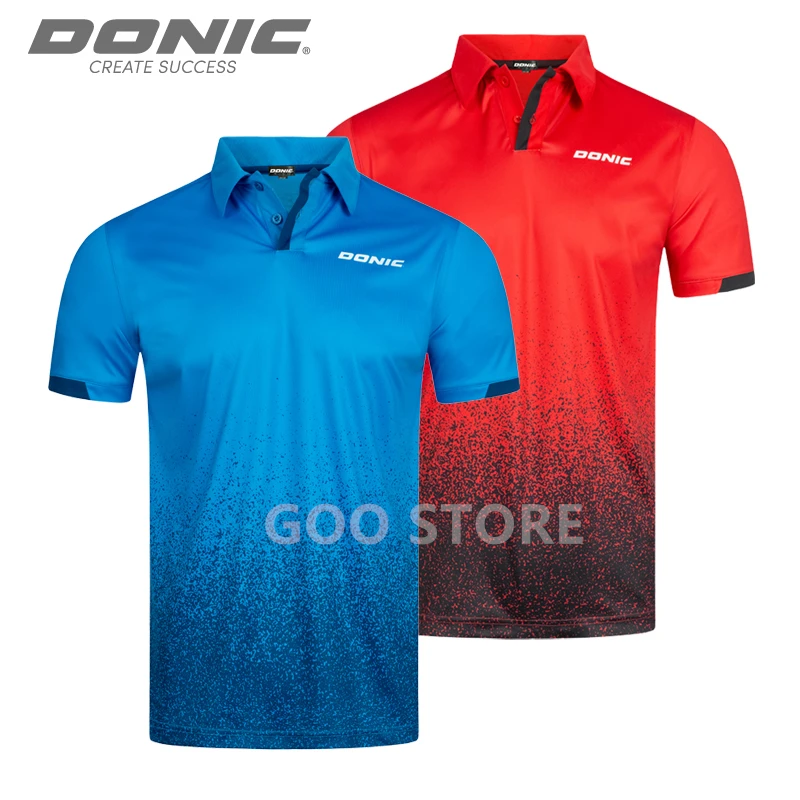 DONIC de Ténis de Mesa Camisolas de Treinamento T-Shorts 2021 Novo Estilo de Absorver o Suor Conforto de Qualidade Superior Ping Pong Camisa de Pano de Sportswear