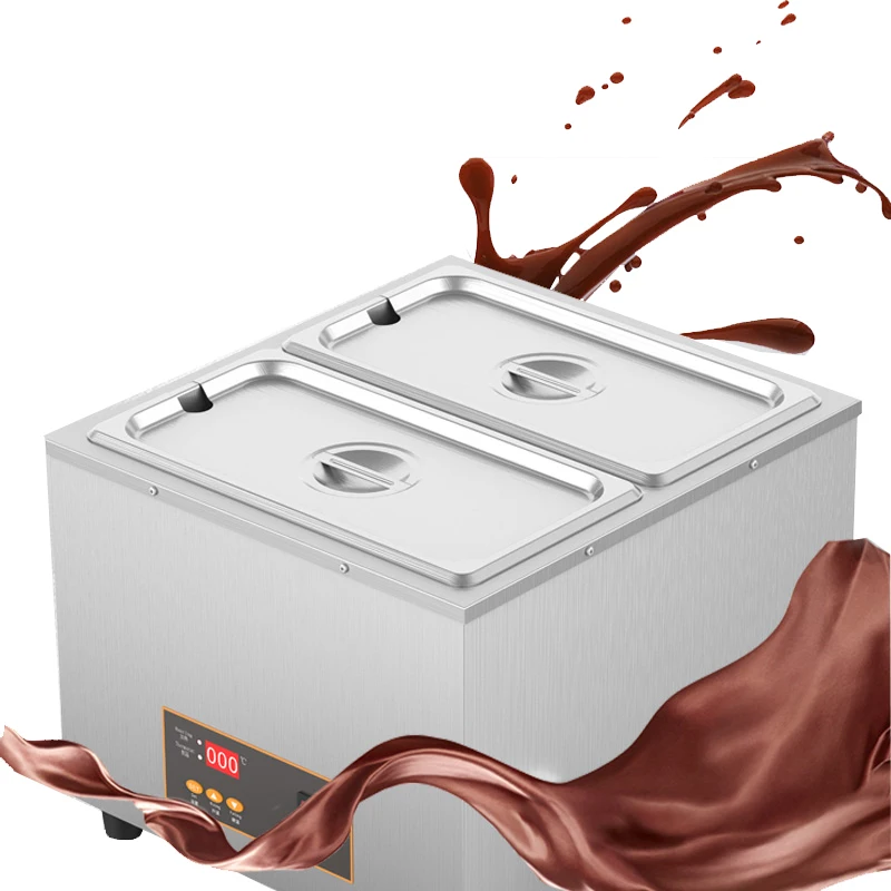 Elétrica Chocolate Derreter Máquina de Casal Tanques de Água Isolamento de Aquecimento de Chocolate caldeirão Quente Melter 110V/ 230V