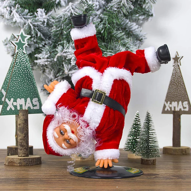 Elétrica Pino de Dança de Rua, Brinquedos de Papai Noel, com a Música Dançando, Cantando Boneca de Decoração de Natal para Crianças