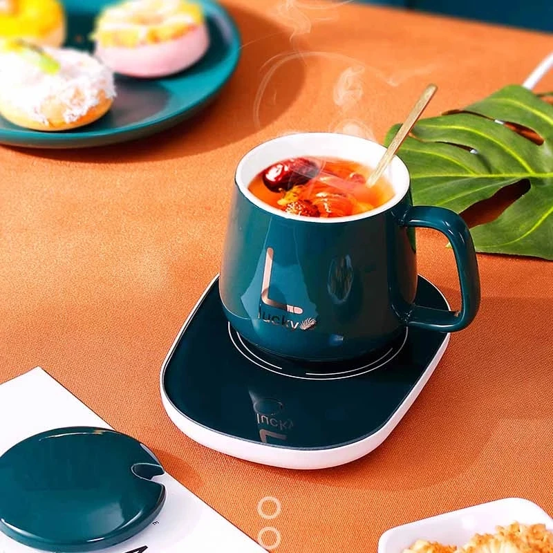Elétrico Aquecido Montanha-russa Caneca de Café dispositivo de aquecimento de chávenas Pad USB para Home Office Chá de Leite de Aquecimento de Água Tapete de 55° Termostática Presente