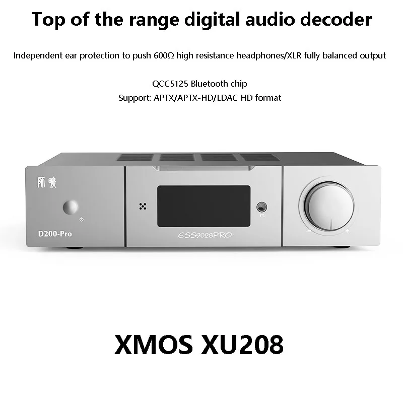 Emblemática Digital Descodificador de Áudio ESS9028PRO Bluetooth 5.1 DSD512 32BIT/768kHIFI Audiófilo Decodificador de Entrada do IIS 3 Op Amp Arquitetura