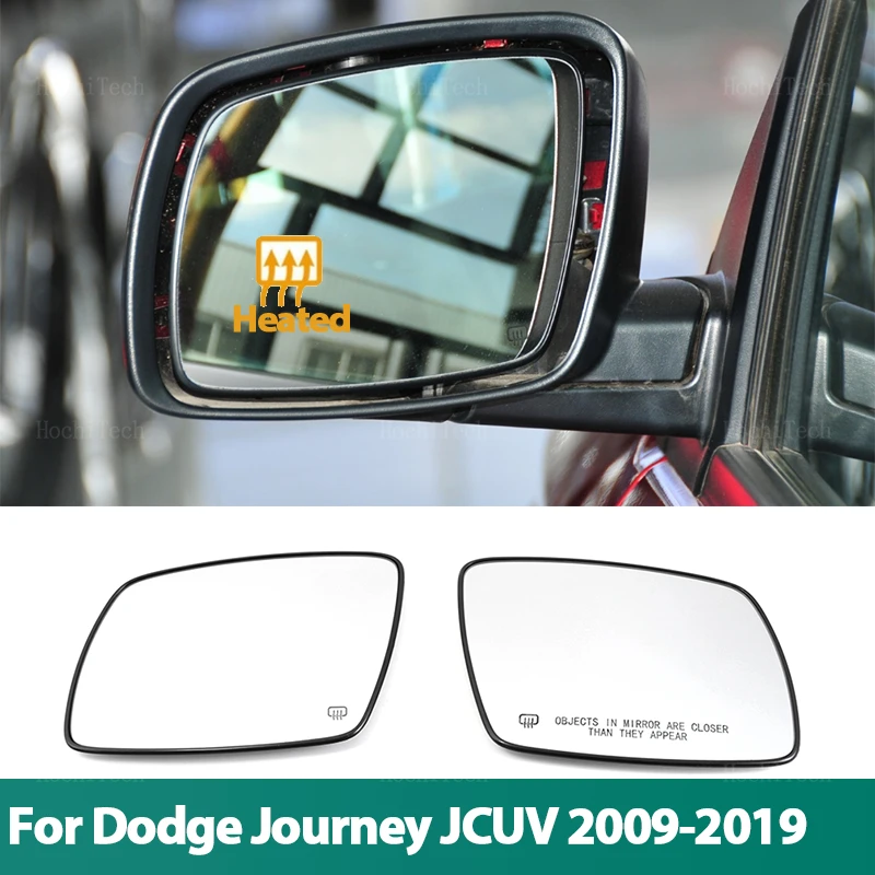Espelho Aquecido Lado do Vidro do Espelho Retrovisor Lente para Dodge Journey JCUV 2009-2019 Acessórios