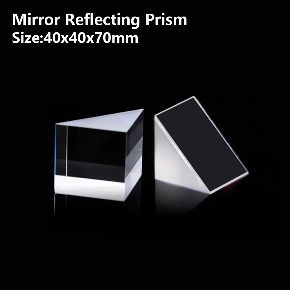 Espelho, Refletindo prisma Isósceles de ângulo recto de óptica de vidro ângulo visual de Detecção de prisma Refletindo inclinação de 90° 40x40x70mm