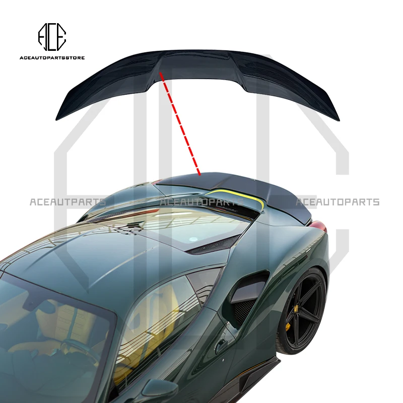 Estilo de V Spoiler Seco de Fibra de Carbono Traseira do Tronco Asa Spoiler Lábio Para a Ferrari 488 GTB Aranha 2016-2018