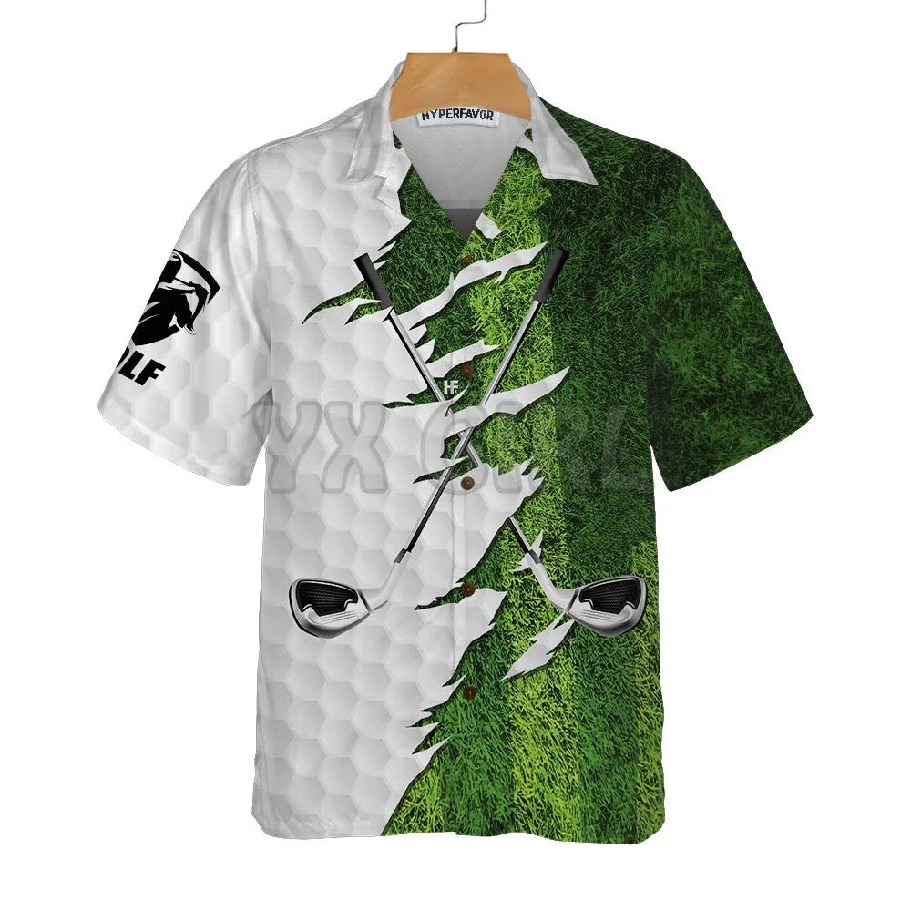 Eu Toque Que o Golfe Camisa Havaiana 3D por Todo Impresso Camisa Havaiana de Homens Para Mulheres Harajuku Casual Camisa Unissex