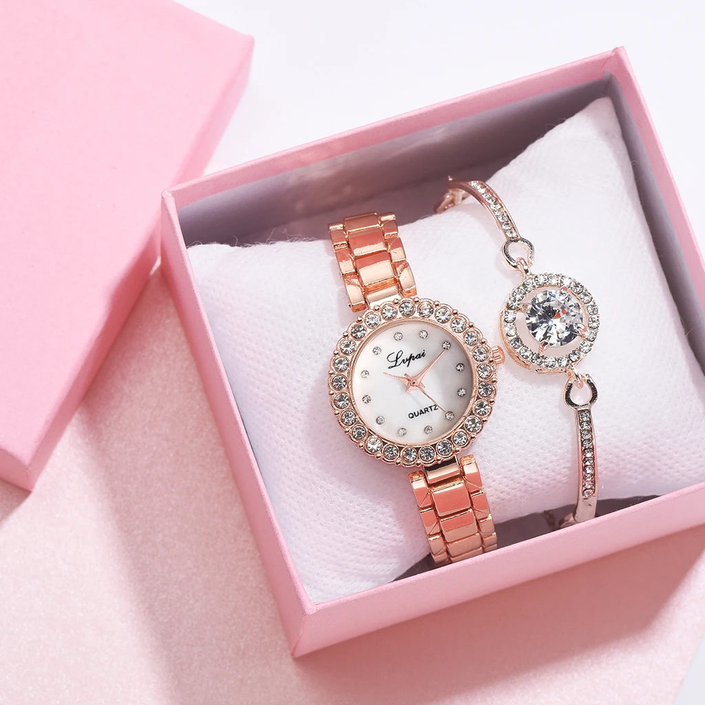 Explosivos de luxo relógio de pulseira conjunto de senhoras moda geométricas simples pulseira relógio de quartz ladies watch Zegarek Damski