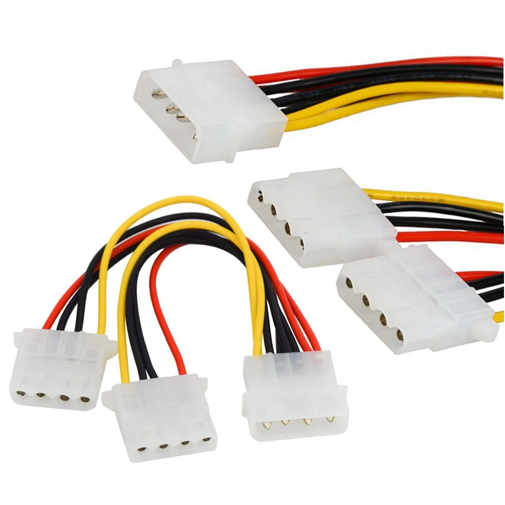 Fonte de alimentação do chassi grande 4P um-em-dois cabo adaptador D-porta-em-dois cabo de extensão 3D White rígido IDE grandes 4Pin