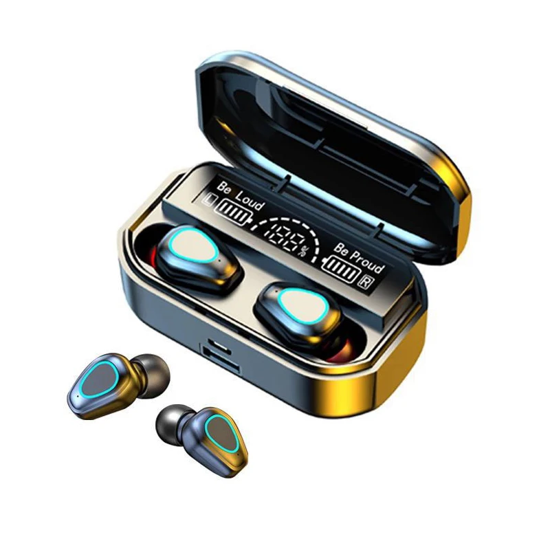 G28 TWS Fones de ouvido sem Fio Bluetooth 5.2 Fones de Ouvido Estéreo de Esportes Fones de ouvido com Microfone 2000mAh Caixa-carregador Fone de ouvido para Jogos