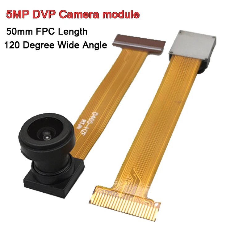 HD 5MP OV5640 o Módulo de Câmera de 120 Graus Ângulo Amplo de 5 Milhões de Pixels 24PIN 5CM de 50MM de Comprimento DVP Interface Para ESP32-CAM