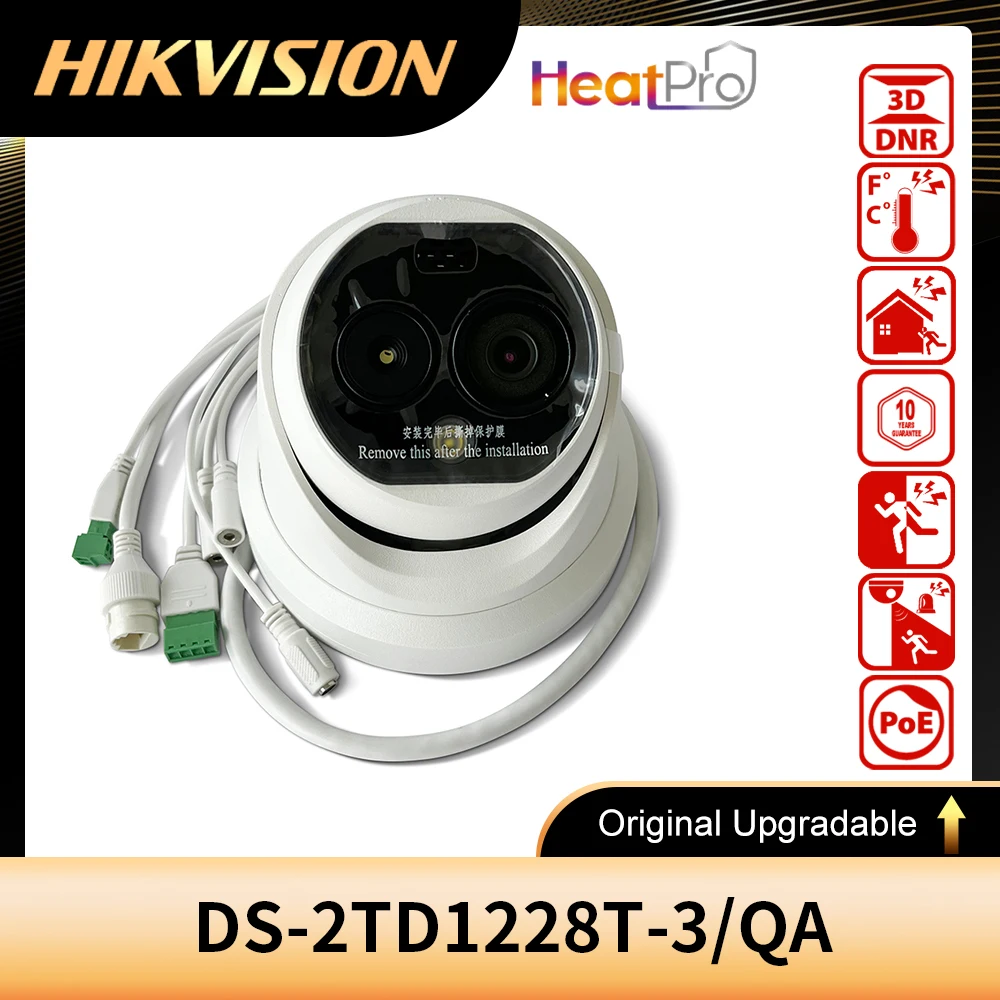 Hikvision DS-2TD1228T-3/QA Bi-espectro de Termografia Rede Torre do veículo da Câmera humano classificação
