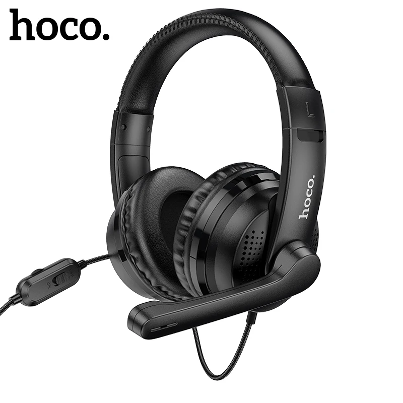 Hoco Profissional para Jogos com Fios de Fone de ouvido Bass Estéreo de 3,5 mm do Fone de ouvido com Fio Para PS4 PC Portátil Através de Fones de Ouvido com Microfone HD
