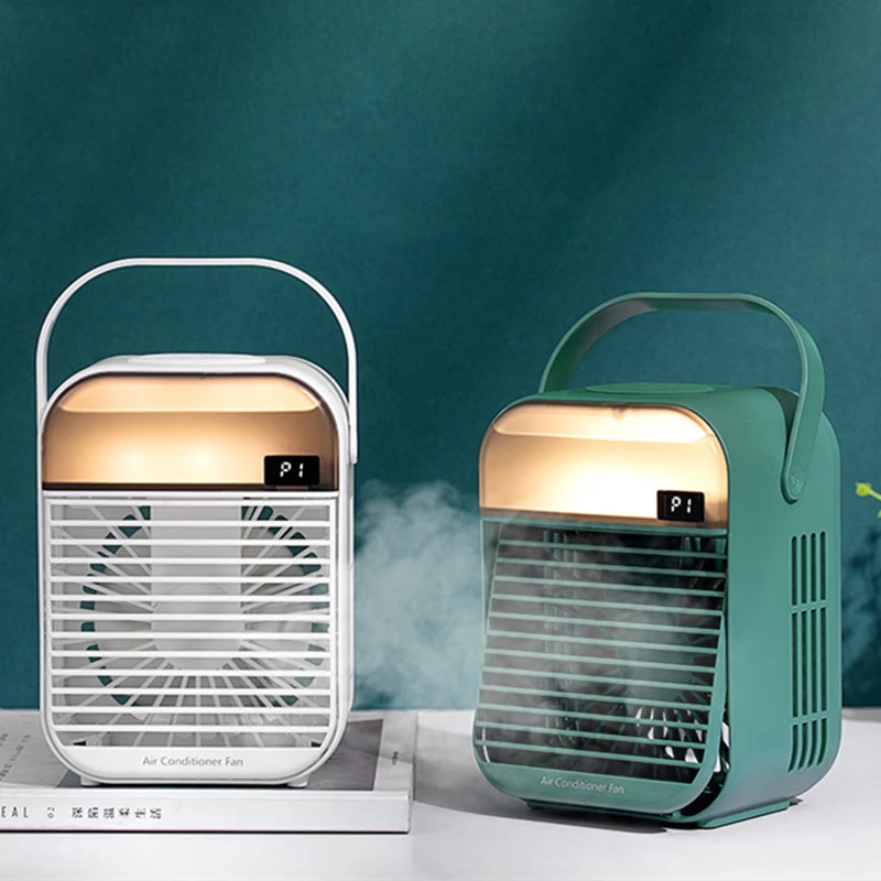 Home Appliances Air Conditioner mais frio Ventilador Umidificador Portátil Portátil Recarregável Névoa fria Água Difusor de Fã para o Office Carro