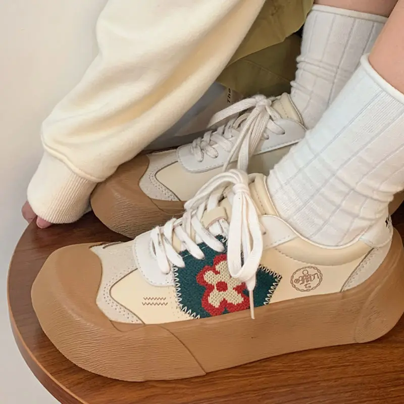 HOUZHOU Vintage Estilo Preppy Plataforma de Mulheres Sapatos de Lona Kawaii Tênis Casual Sapatilha Y2k Designer de Novo Em Sapatos coreano Moda