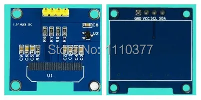 IIC placa de Adaptador de 1,3 polegadas Tela OLED De 2,8-5,5 V