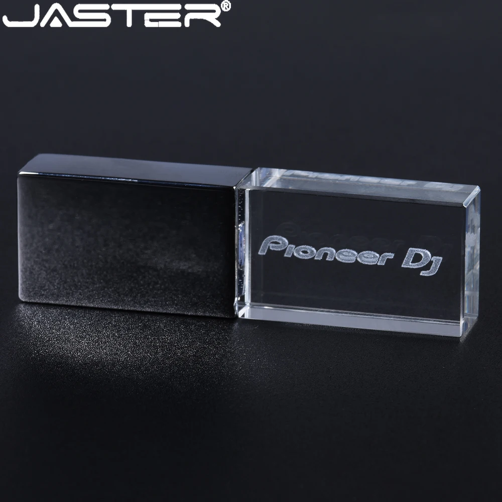 JASTER Flash USB Drives2.0 128GB 64GB 32GB Livre de Logotipo Personalizado de Cristal de Cor de Luz LED de DJ da Pioneer de Negócio Perfeito, Presente do Disco de U