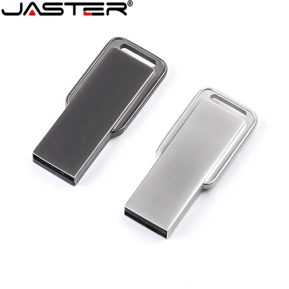 JASTER Mini Flash do USB do Metal Unidades 64GB Preto à Prova de Água Pen Drive de 32GB Negócios Criativos Presente de um Stick de Memória 16G Prata Pendrive