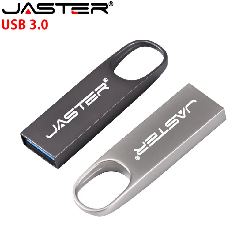 JASTER USB 3.0 Flash do USB do metal Drive 64GB 32GB 16GB 4GB 8GB USB Stick Metal Pen Drive Capacidade Real (Mais de 10pcs Livre do logotipo)